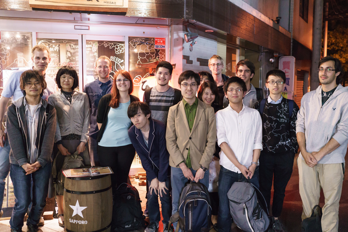 Team event with Prof. Aizawa, Prof. Gipp, and NII interns. Tokyo, May 2016